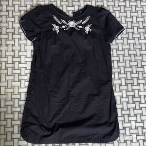 Banana Republic Black Dress with White Embroidery